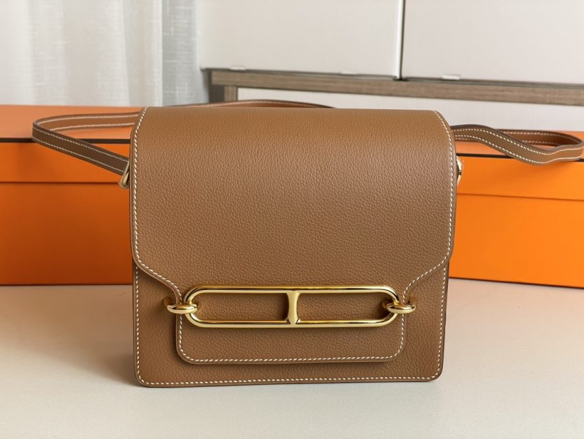 Replica Hermes Sac Roulis Brown - Best Fake Designer Bags