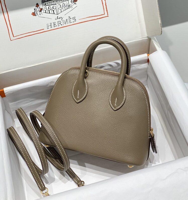 Replica Hermes Mini Bolide - Elephant Gray - Best Fake Designer Bags