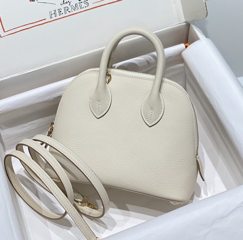 Replica Hermes Mini Bolide - White - Best Fake Designer Bags