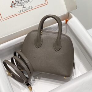Replica Hermes Mini Bolide -Tin Gray - Best Fake Designer Bags