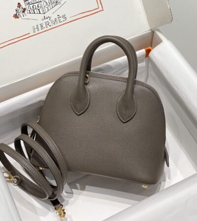 Replica Hermes Mini Bolide -Tin Gray - Best Fake Designer Bags