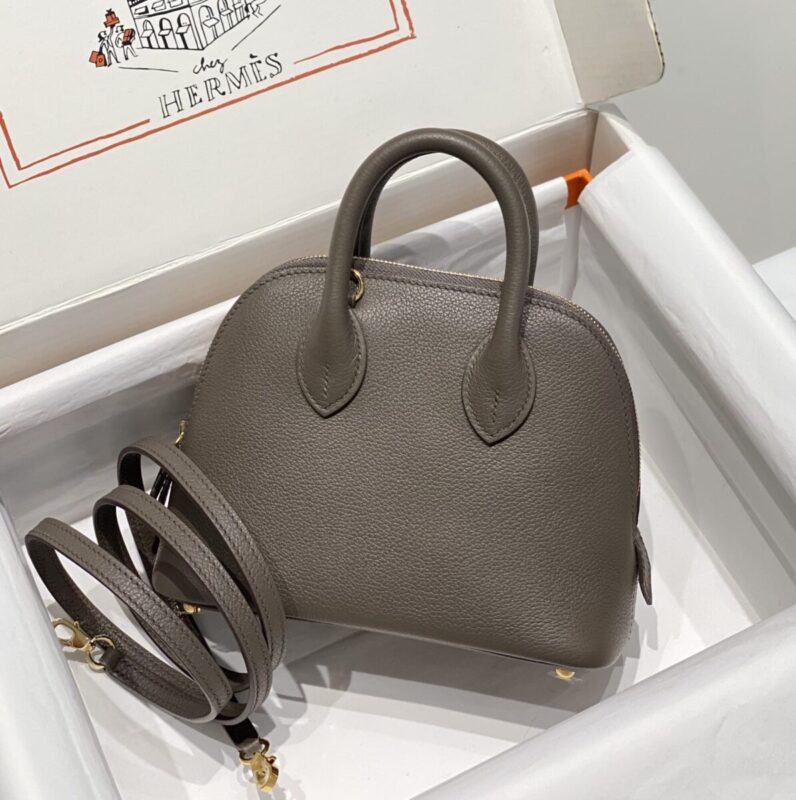 Replica Hermes Mini Bolide -Tin Gray - Best Fake Designer Bags