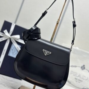 Replica Prada  Cleo Black Bag With Flap - Best Fake Designer Bags