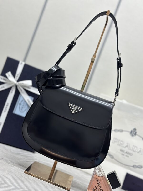 Replica Prada  Cleo Black Bag With Flap - Best Fake Designer Bags
