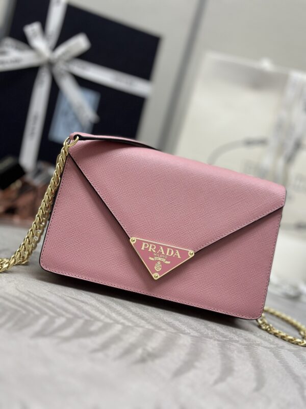 Replica Prada Saffiano Pink Small Envelope - Best Fake Designer Bags