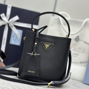 Replica Prada Saffiano Black Bucket Black - Best Fake Designer Bags
