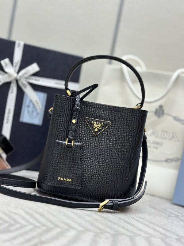 Replica Prada Saffiano Black Bucket Black - Best Fake Designer Bags