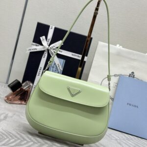 Replica Prada  Cleo Small  Green Flap - Best Fake Designer Bags