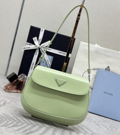 Replica Prada  Cleo Small  Green Flap - Best Fake Designer Bags