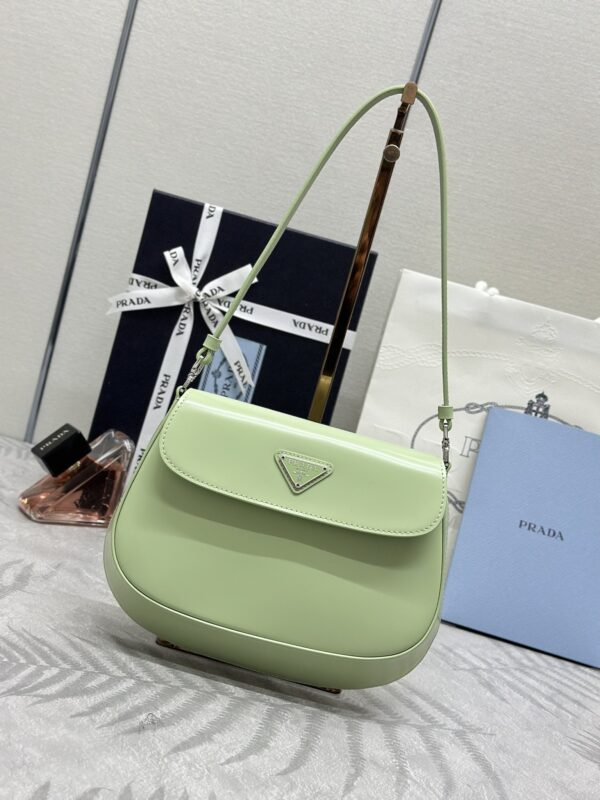 Replica Prada  Cleo Small  Green Flap - Best Fake Designer Bags