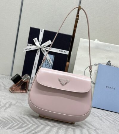 Replica Prada  Cleo Small Pink  Flap - Best Fake Designer Bags