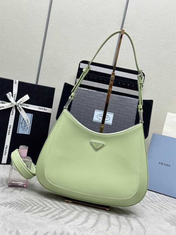 Replica Prada  Cleo Brushed Green Bag - Best Fake Designer Bags