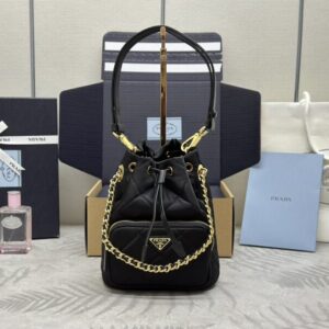 Replica Prada Black Re-Nylon Bucket Bag - Best Fake Designer Bags