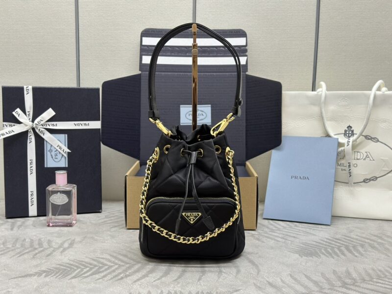 Replica Prada Black Re-Nylon Bucket Bag - Best Fake Designer Bags