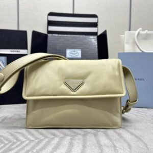 Replica Prada  Re-Nylon Shoulder Bag Milk Tea - Best Fake Designer Bags