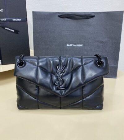 Replica YSL Loulou All Black Puffer - Best Fake Designer Bags