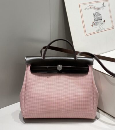 Replica Hermes Herbag 31cm Pink - Best Fake Designer Bags
