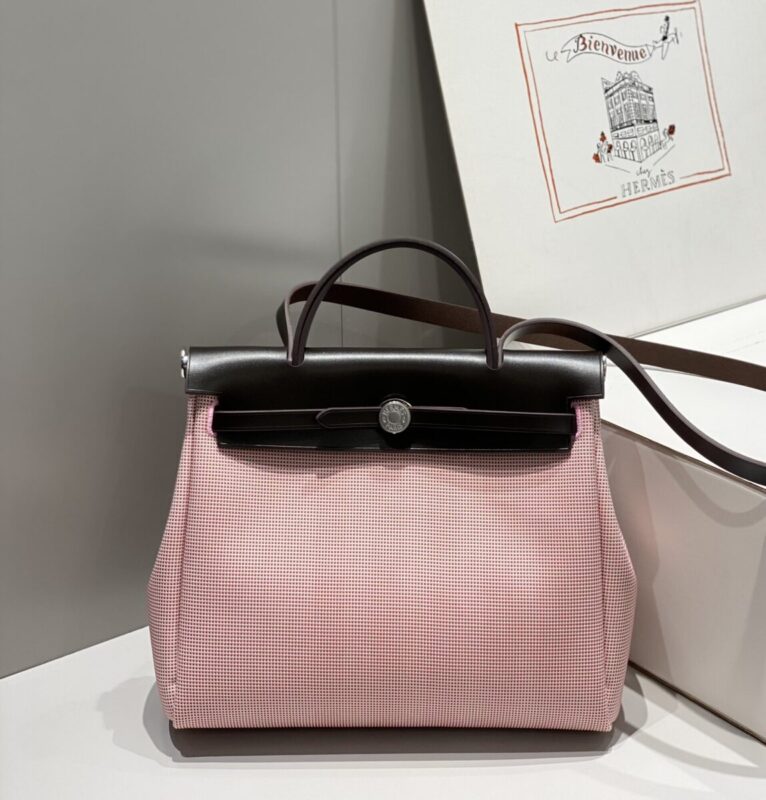 Replica Hermes Herbag 31cm Pink - Best Fake Designer Bags