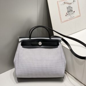 Replica Hermes Herbag 31cm White - Best Fake Designer Bags