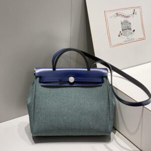 Replica Hermes Herbag 31cm Green - Best Fake Designer Bags