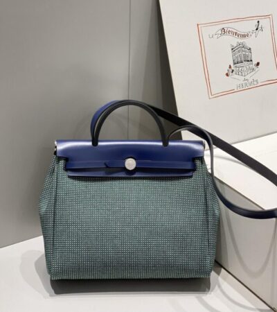 Replica Hermes Herbag 31cm Green - Best Fake Designer Bags