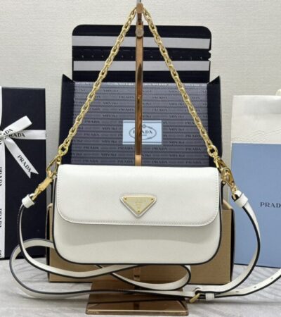 Replica Prada Mini Saffiano White - Best Fake Designer Bags
