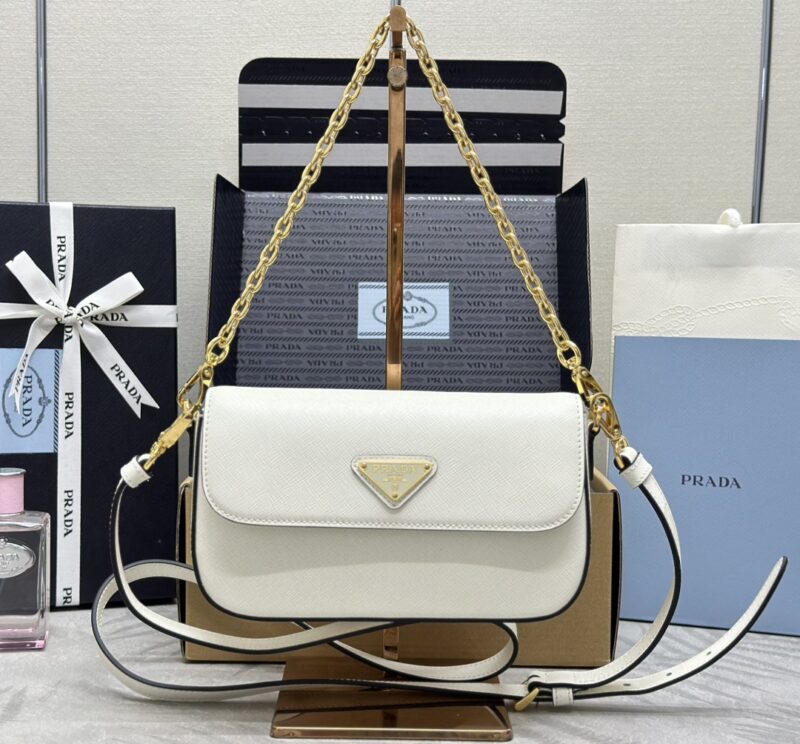 Replica Prada Mini Saffiano White - Best Fake Designer Bags