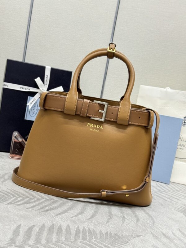Replica Prada  Brown Buckle - Best Fake Designer Bags