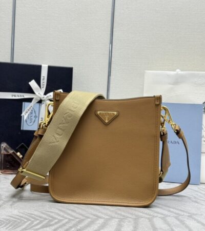 Replica Prada  Saffiano Small Tote Black Brown - Best Fake Designer Bags