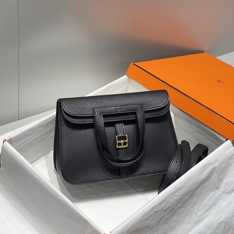 Replica Hermes Halzan Black - Best Fake Designer Bags