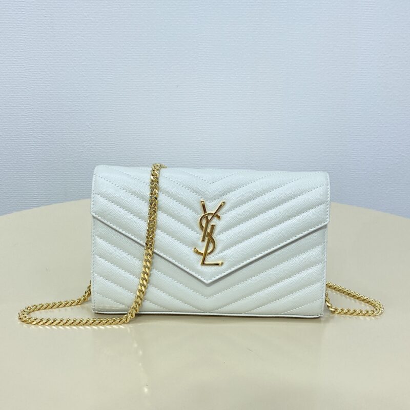 Replica YSL Envelope Clutch White - Best Fake Designer Bags