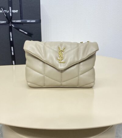 Replica YSL Loulou Apricot Puffer - Best Fake Designer Bags