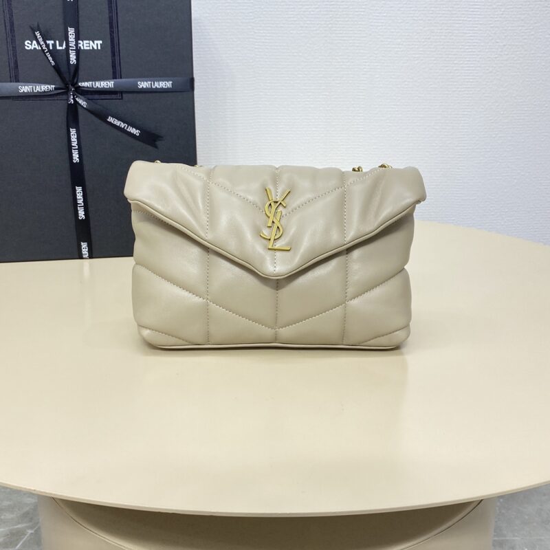 Replica YSL Loulou Apricot Puffer - Best Fake Designer Bags