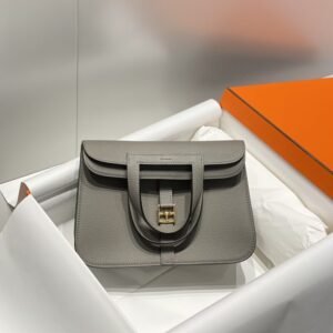 Replica Hermes Halzan Cumulonimbus Gray - Best Fake Designer Bags