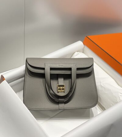 Replica Hermes Halzan Cumulonimbus Gray - Best Fake Designer Bags