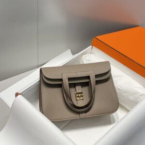 Replica Hermes Halzan Asphalt Gray - Best Fake Designer Bags