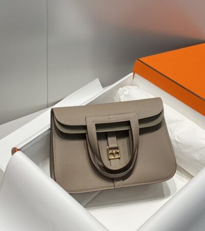 Replica Hermes Halzan Asphalt Gray - Best Fake Designer Bags