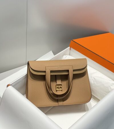 Replica Hermes Halzan Milk Tea - Best Fake Designer Bags