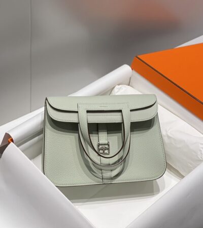 Replica Hermes Halzan Light Green - Best Fake Designer Bags