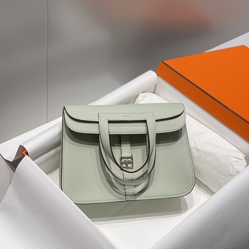 Replica Hermes Halzan Light Green - Best Fake Designer Bags