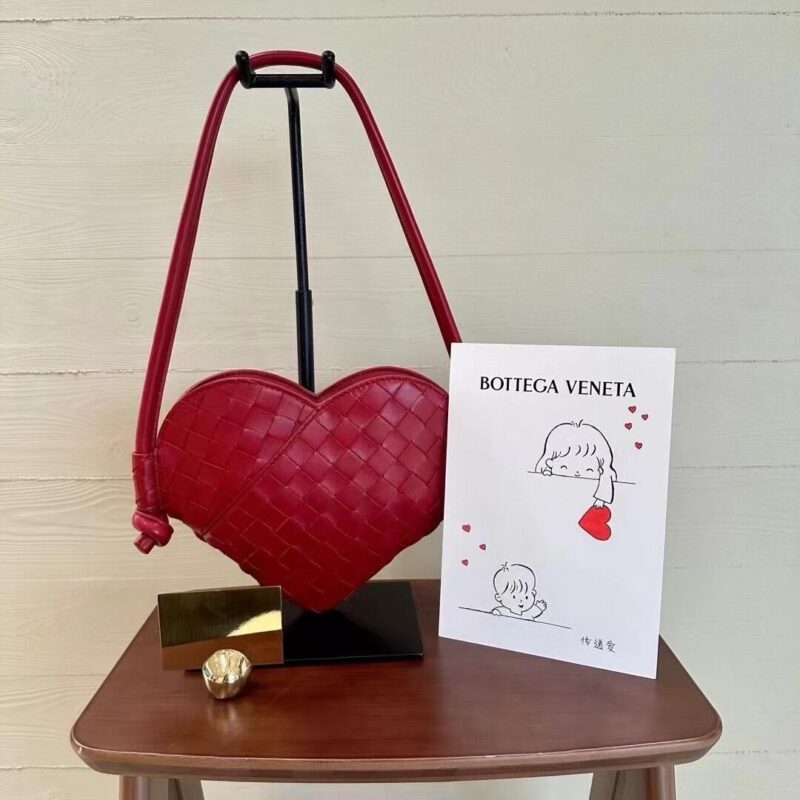 Replica Bottega Veneta Solstice Red Heart - Best Fake Designer Bags