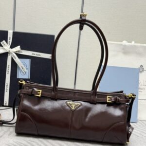 Replica Prada Naplak Patent Brown - Best Fake Designer Bags