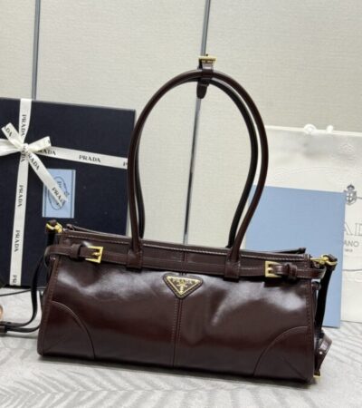 Replica Prada   Naplak Patent Brown - Best Fake Designer Bags