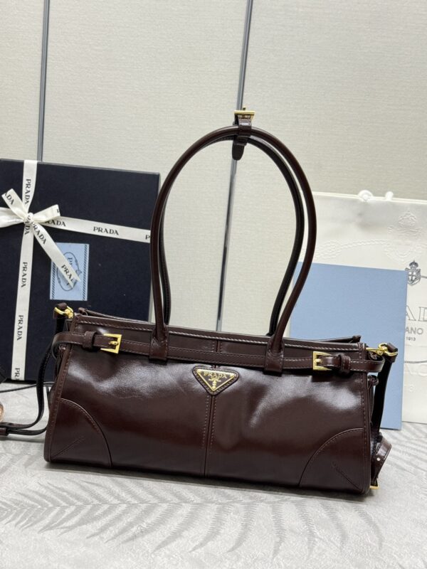 Replica Prada Naplak Patent Brown - Best Fake Designer Bags