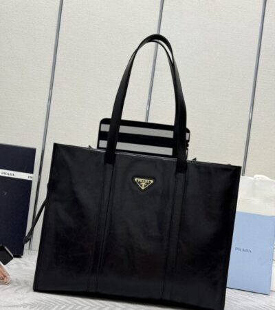 Replica Prada  Antique Nappa  Tote  Black - Best Fake Designer Bags