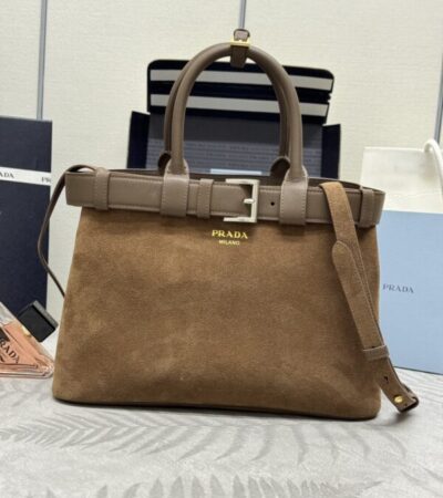 Replica Prada  Suede Buckle - Best Fake Designer Bags