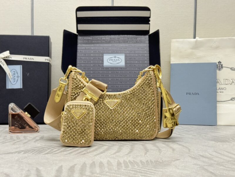 Replica Prada  Re-Edition  2005 Diamond Gold - Best Fake Designer Bags