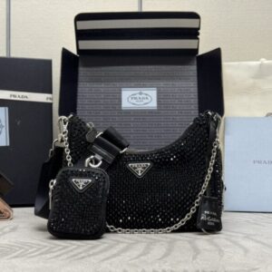 Replica Prada  Re-Edition  2005 Diamond Black - Best Fake Designer Bags