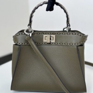Replica Fendi Peekaboo Khaki Python Handle - Best Fake Designer Bags