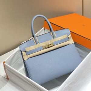 Replica Hermes Birkin Linen Blue - Best Fake Designer Bags